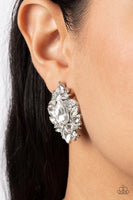 Paparazzi We All Scream for Ice QUEEN - White Earrings