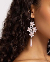 Paparazzi Vintage Veining - Pink Earrings