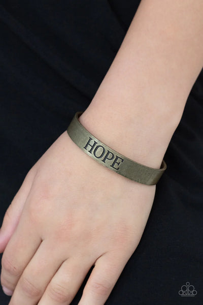 Paparazzi Hope Makes The World Go Round - Brass Bracelet