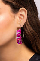 Paparazzi Ethereal Embellishment - Pink Hoop Earring