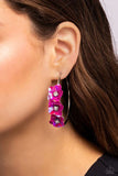 Paparazzi Ethereal Embellishment - Pink Hoop Earring