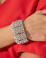 Paparazzi Woven Wardrobe - White Bracelet