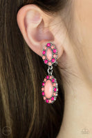 Paparazzi Positively Pampered - Orange Clip-On Earrings