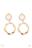 Paparazzi Vintage Veracity - Gold Clip-On Earrings