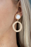 Paparazzi Vintage Veracity - Gold Clip-On Earrings