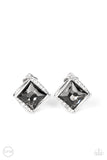 Paparazzi Sparkle Squared - Silver Clip-On Earrings