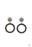 Paparazzi Playfully Prairie - Black Post Earrings