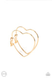 Paparazzi Harmonious Hearts - Gold Clip-On Earrings