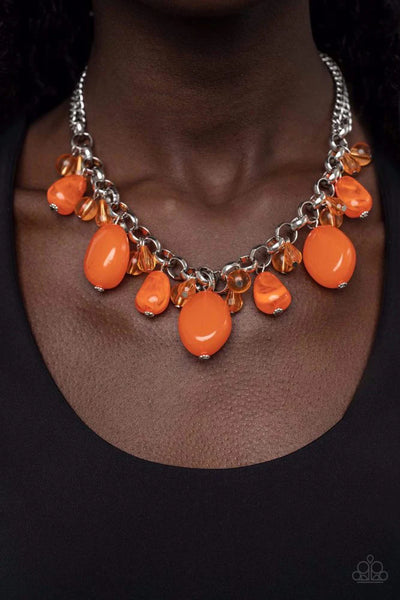 Paparazzi Venetian Vacation - Orange Necklace