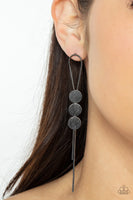 Paparazzi Bolo Beam - Black Post Earrings