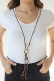 Paparazzi Tasseled Trinket - Brass Necklace