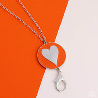 Paparazzi True to Your Heart - Orange Lanyard Necklace