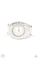 Paparazzi Wall Street Whimsical - White Ring