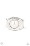 Paparazzi Wall Street Whimsical - White Ring