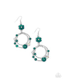 Paparazzi Wreathed Waikiki - Green Earrings