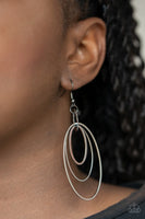 Paparazzi Shimmer Surge - Black Earrings