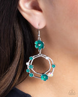 Paparazzi Wreathed Waikiki - Green Earrings