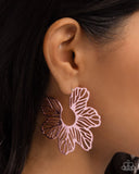 Paparazzi Floral Fame - Pink Hoop Earrings