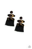 Paparazzi No One Likes A Cheetah - Black Post Earrings