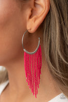 Paparazzi Saguaro Breeze - Pink Hoop Earrings