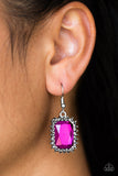 Paparazzi Downtown Dapper - Pink Earrings