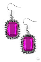 Paparazzi Downtown Dapper - Pink Earrings