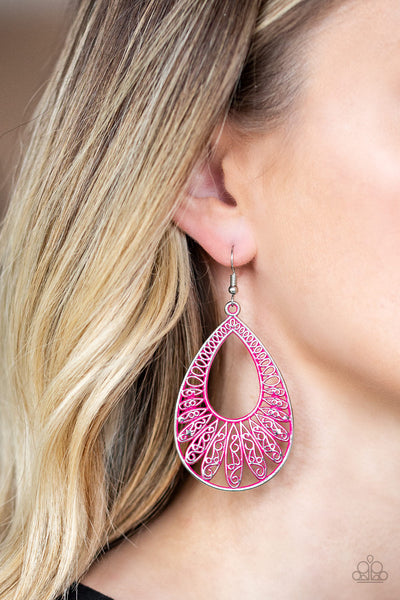 Paparazzi Flamingo Flamenco - Pink Earrings