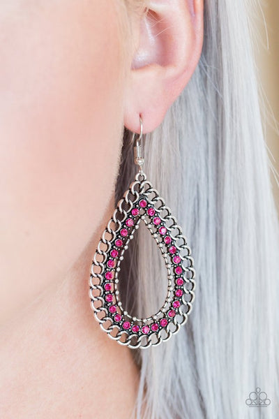 Paparazzi Mechanical Marvel - Pink Earrings