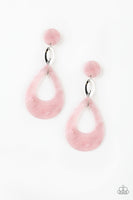 Paparazzi Beach Oasis - Pink Post Earrings