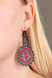 Paparazzi Carnival Courtesan - Pink Earrings