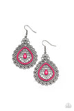 Paparazzi Carnival Courtesan - Pink Earrings