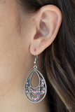 Paparazzi Malibu Macrame - Pink Earrings