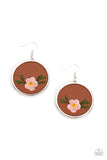 Paparazzi Prairie Patchwork - Pink Earrings