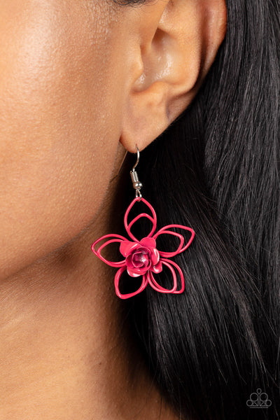 Paparazzi Botanical Bonanza - Pink Earrings