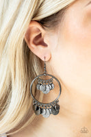 Paparazzi All-CHIME High - Black Earrings