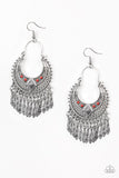 Paparazzi Walk On The Wildside - Red Earrings