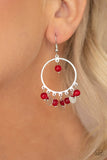 Paparazzi Bubbly Buoyancy - Red Earrings