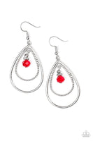 Paparazzi REIGN On My Parade - Red Earrings