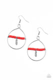 Paparazzi Free Bird Freedom - Red Earrings