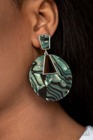 Paparazzi Let HEIR Rip! - Green Post Earrings