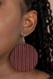 Paparazzi WEAVE Your Mark - Red Earrings