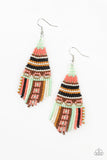 Paparazzi Beaded Bohemian - Green Earrings