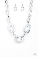 Paparazzi All In-VINCIBLE - Silver Necklace