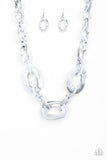 Paparazzi All In-VINCIBLE - Silver Necklace