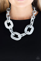 Paparazzi All In-VINCIBLE - Silver Necklace