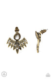 Paparazzi Wing Fling - Brass Post Earrings