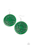 Paparazzi Ocean Canopy - Green Earrings