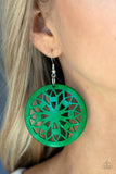 Paparazzi Ocean Canopy - Green Earrings