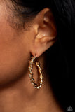 Paparazzi Braided Bravado - Gold Earrings