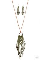 Paparazzi It’s Beyond MACRAME! - Green Necklace